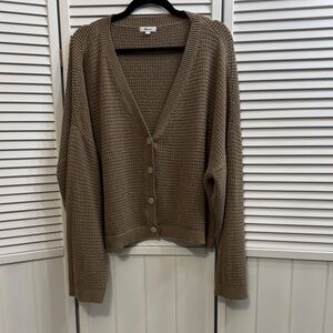 Reitmans Brown Button-Up Cardigan